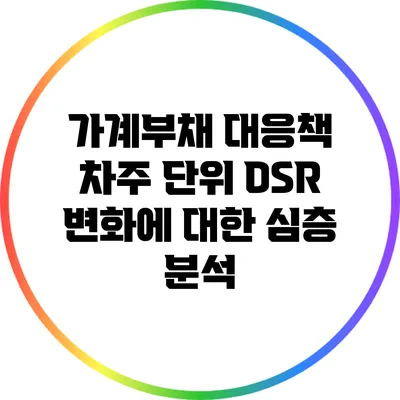 가계부채 대응책: 차주 단위 DSR 변화에 대한 심층 분석