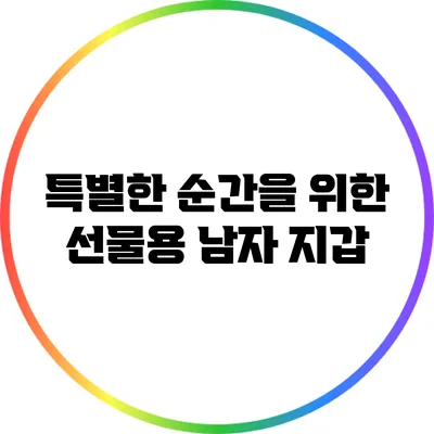특별한 순간을 위한 선물용 남자 지갑