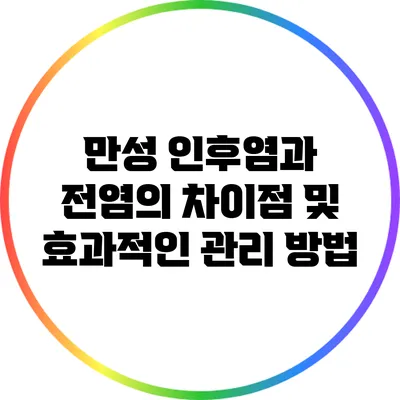 만성 인후염과 전염의 차이점 및 효과적인 관리 방법
