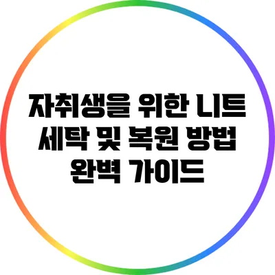 자취생을 위한 니트 세탁 및 복원 방법 완벽 가이드