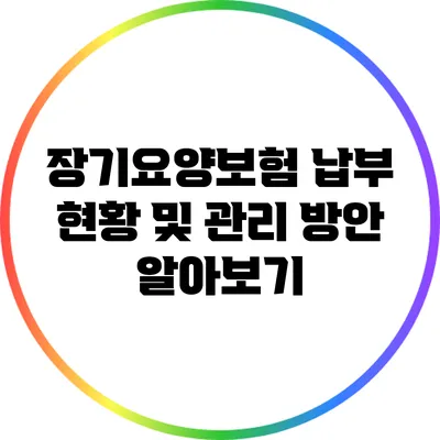 장기요양보험 납부 현황 및 관리 방안 알아보기