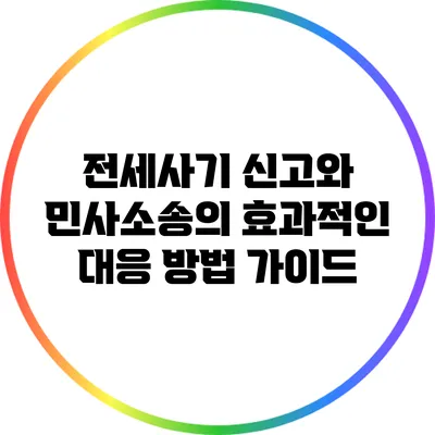 전세사기 신고와 민사소송의 효과적인 대응 방법 가이드