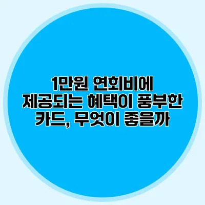 1만원 연회비에 제공되는 혜택이 풍부한 카드, 무엇이 좋을까?