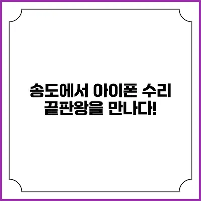 송도에서 아이폰 수리 끝판왕을 만나다!